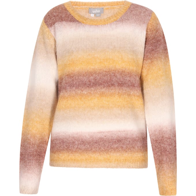 usha Jumper Dames Bruin Veelkleurig