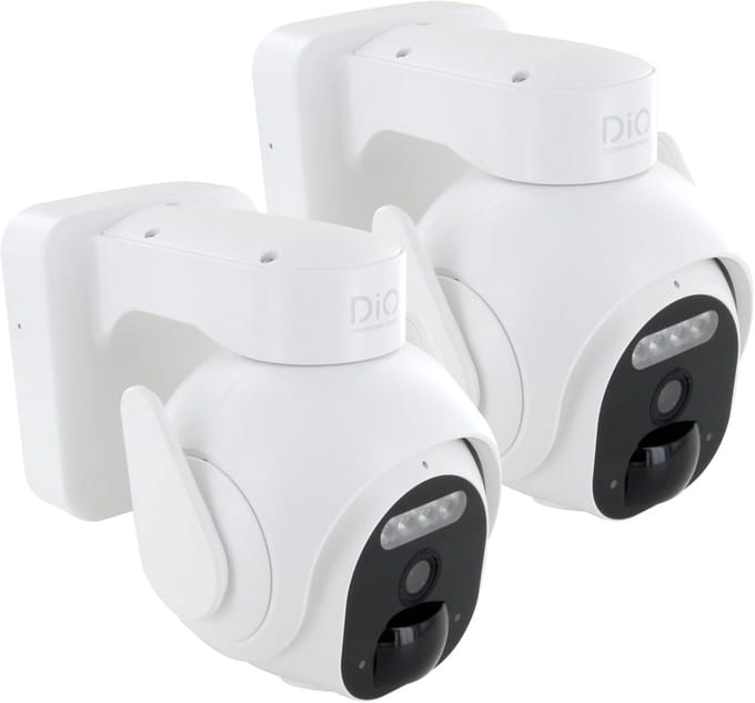 2 Stuks Draadloze Buiten Camera op Batterijen - 3MP WiFi Beveiligingscamera Buiten