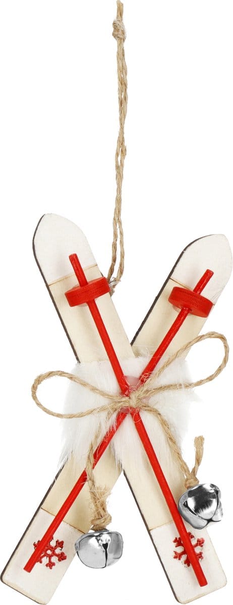 Springos Kerstboomhanger | Ski's | 2 Stuks | 12.5 cm