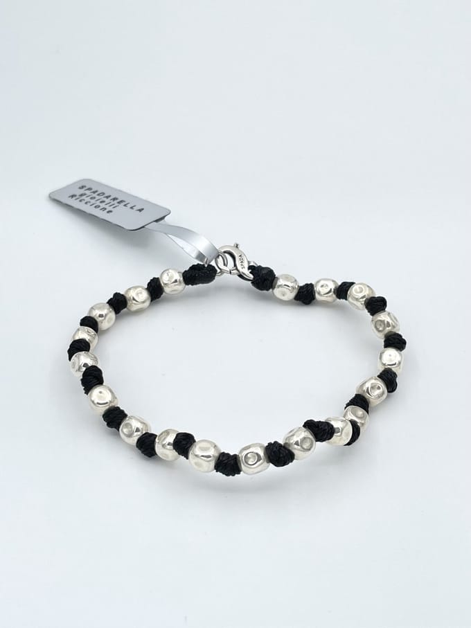 Spadarella Gioielli - SPBR349- Armband - 925 Zilver - 6mm - Black 4000 - 17 Cm