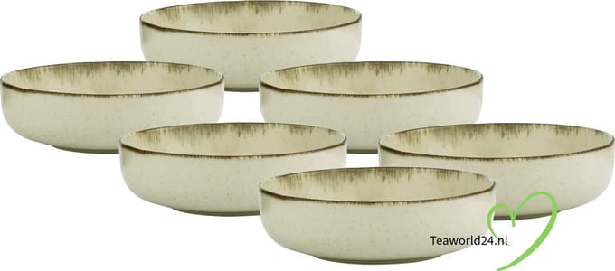 Kitchen Trend Kom 15 cm Ocean crème - set van 6
