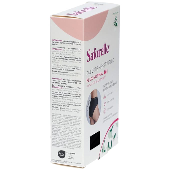 Saforelle Menstruatieslip Normale Vloed 34/36 - 1 stuk
