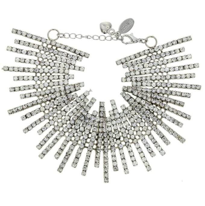 Behave - Luxe armband zilverkleur - Feestelijk statement accessoire