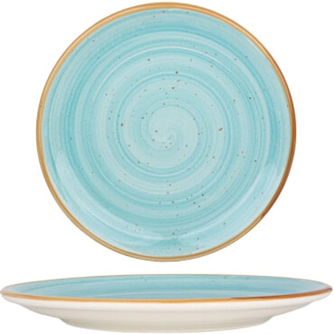 Bonna Dessertbord - Aqua - Porselein - 19 cm - set van 6