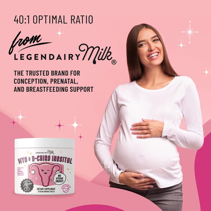 Legendairy Milk, Myo & d-Cairo Inositol, Cherry, Vegan Chewables, 30 tablets