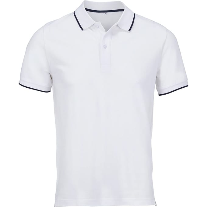 SOLS Volwassen Unisex Palermo Poloshirt (Witte/franse marine)