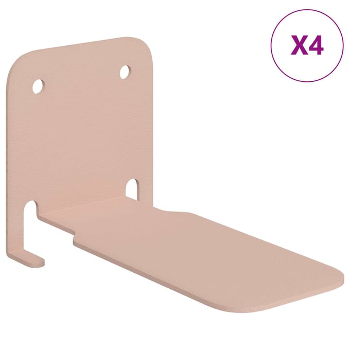 vidaXL - Onzichtbare - Zwevende - Plank - 4 - st - Roze - 6 - x - 11 - x - 6,5 - cm