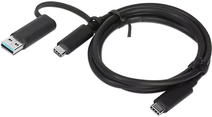 Lenovo USB-kabel USB 3.2 Gen1 USB-A stekker, USB-C stekker 1.00 m Zwart 4X90U90618