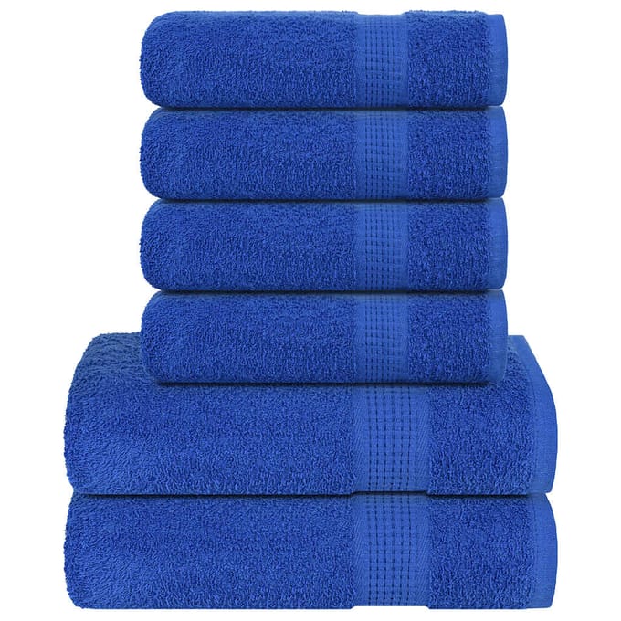 vidaXL - 6-delige - Handdoekenset - FROGN - 360 - g/m² - blauw