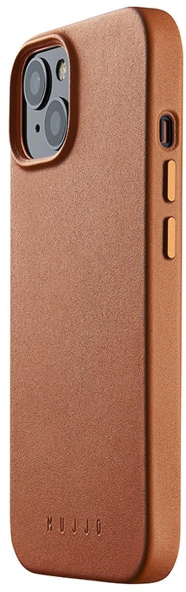 Mujjo - Full Leather Mag Case geschikt voor iPhone 14 / 13 - bruin | bruin