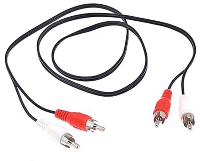 Rood-witte 1M RCA audiokabel - 2 Mannelijke Connectoren voor Stereo Geluid