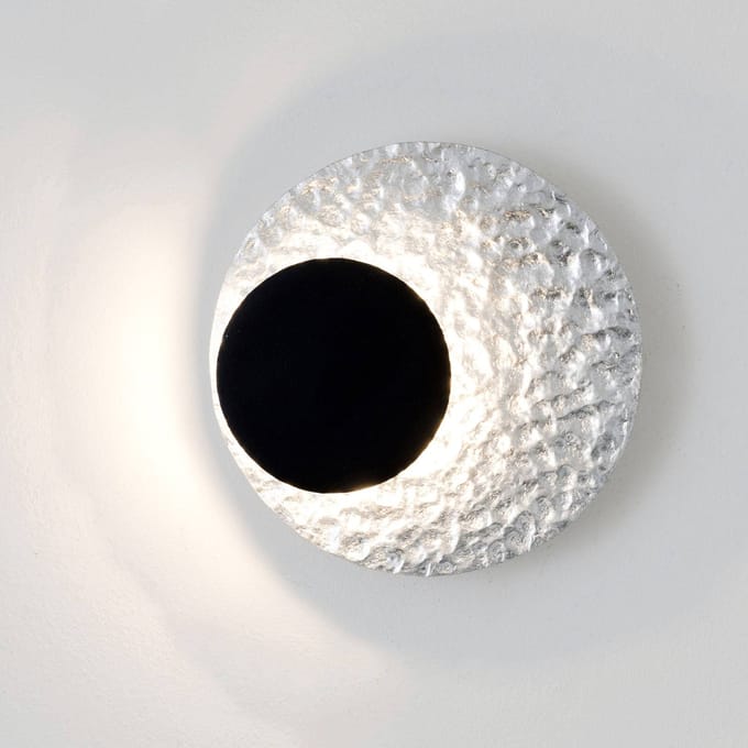 Holländer LED wandlamp Infinity in zilver, Ø 26 cm