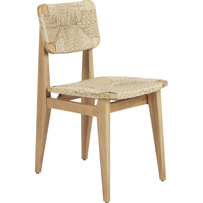 Gubi - C-Dining Stoel Outdoor - Natural Teak - bruin