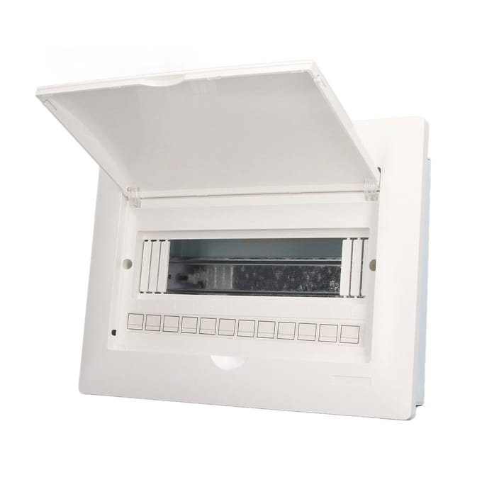 Boîtier de distribution d'alimentation 12 voies avec rail DIN Boîte de protection disjoncteur montée dissimulée