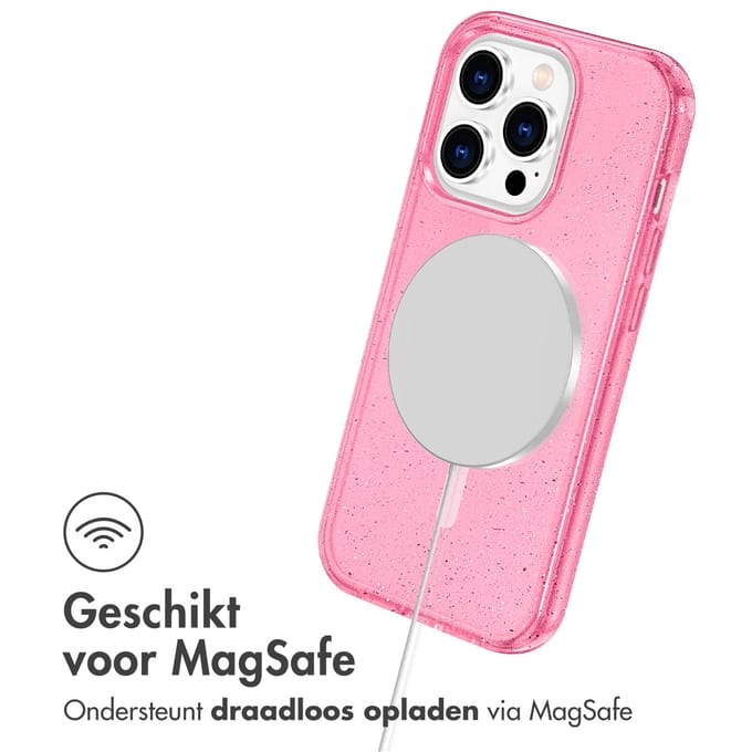 imoshion Sparkle Backcover met MagSafe voor de Apple iPhone 14 Pro Max - Glitter Roze