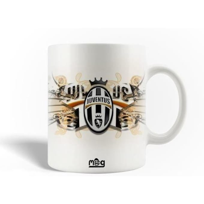 Juventus Football Club Logo Zwart Geel Keramische Mok