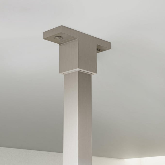 FugaFlow Eccelente Vetro Stabilisatiestang - plafond - tbv inloopdouche badkamer 125cm - geborsteld RVS