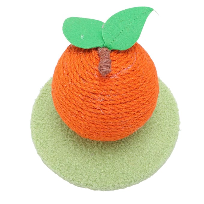 Oranje Kattenkrabpaal Interactieve Leuke Kattenkrabber met Krabplank Multifunctionele Kat beige