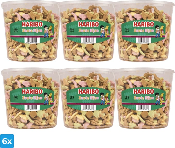 Haribo Schuim Zoute Rijen (6x 150 stuks)