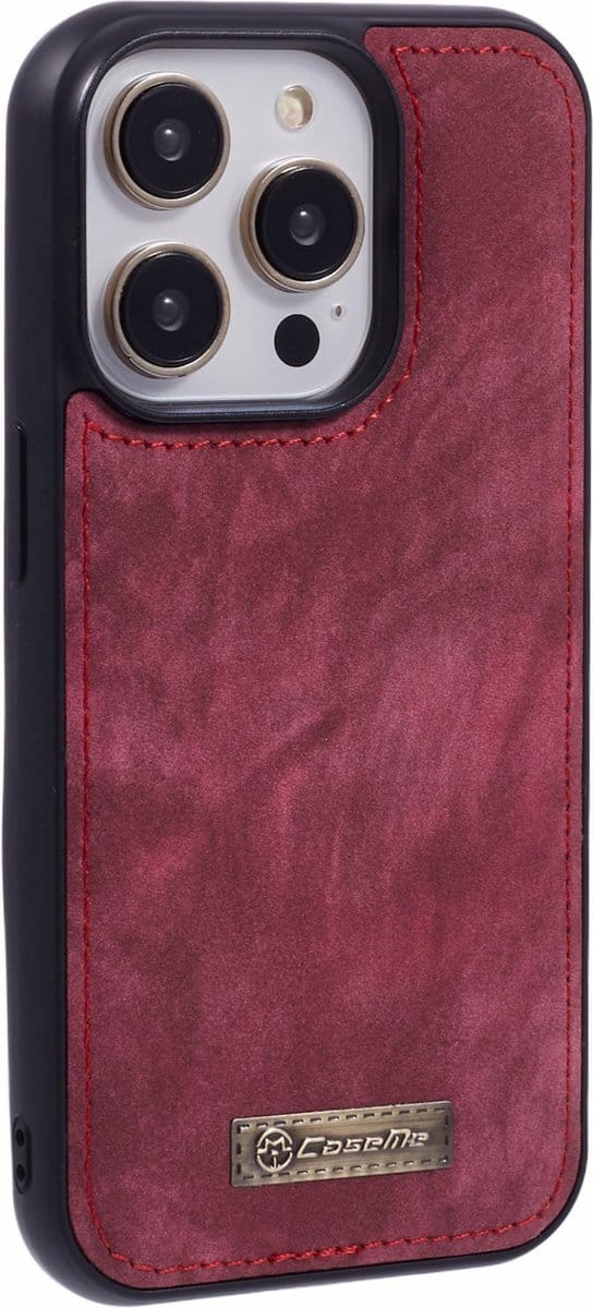 Caseme Geschikt voor iPhone 14 Pro hoesje - Backcover - Rood
