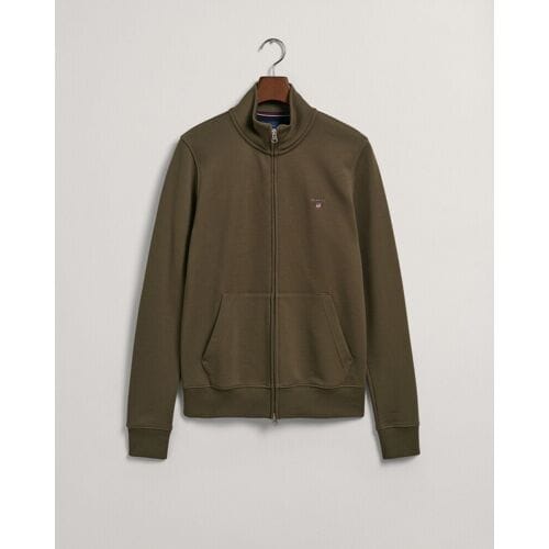 Gant Vest Original Full Zip Cardigan Racing Green / male