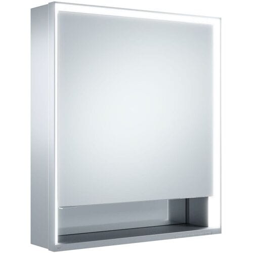 Keuco Royal Lumos wall mounted mirror cabinet 65 x 73.5 cm, stop right, open shelf 14301171101