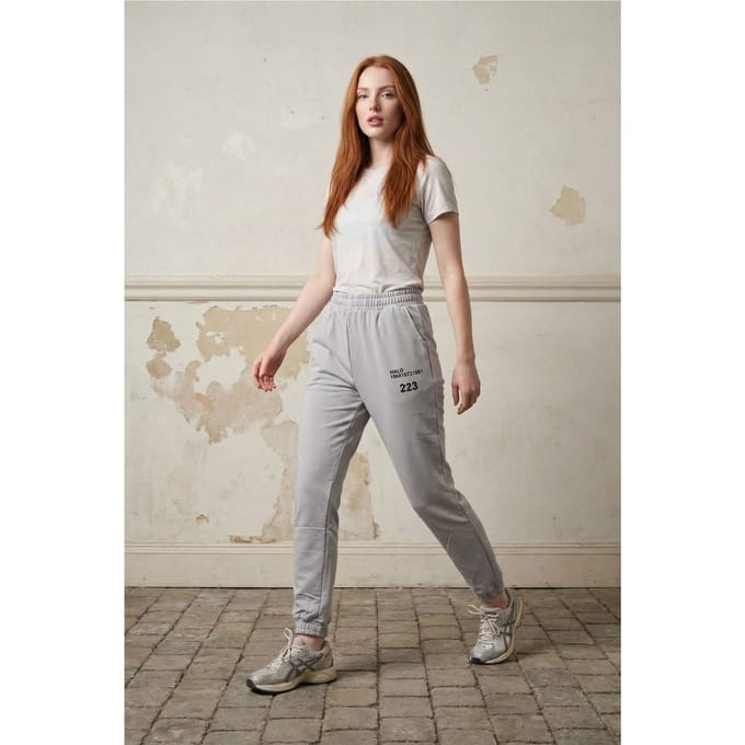 Mid-Waist Gedrukte Katoenen Lycra Joggers