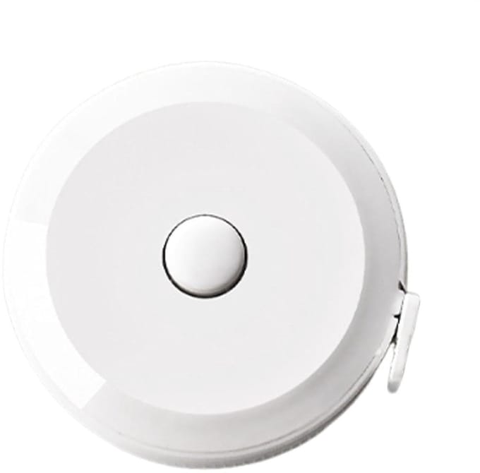 Zacht meetlint - Flexibele liniaal - Lichaamsmeting - Intrekbaar ontwerp - 2 meter - Wit