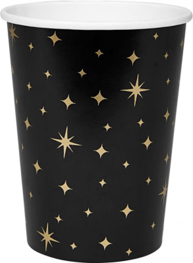Party table ware - Cups black/gold