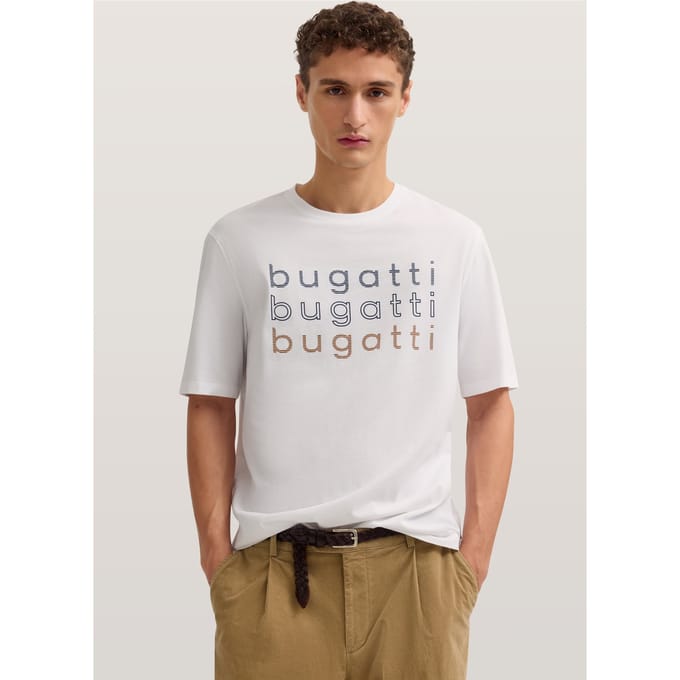 Bugatti Herren T-shirt met bugatti-print