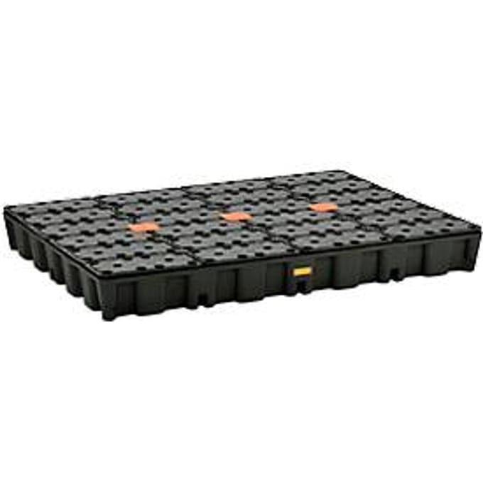 PE lekbak 250HD, gemaakt van polyetheen, 100% recyclebaar, met PE rooster