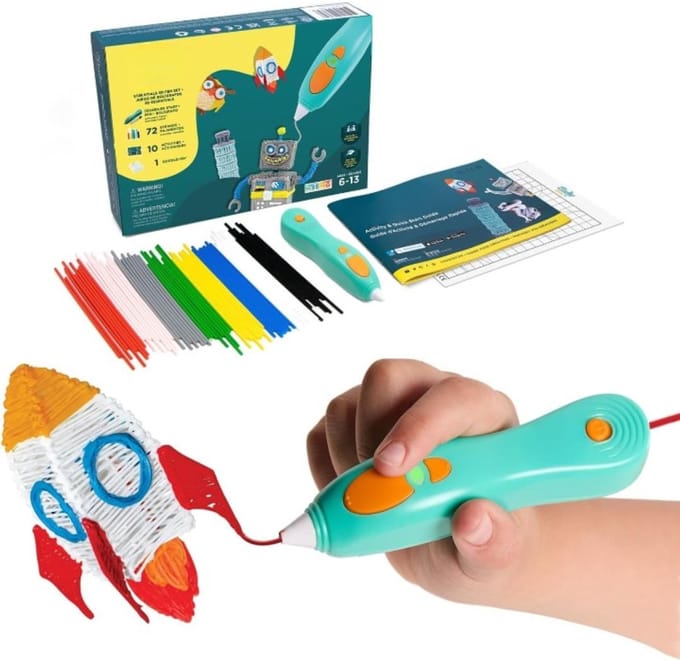 SCH® 3D Pen Starterspakket - 3D Pen - Blauw- 24cm x 16cm x 7cm