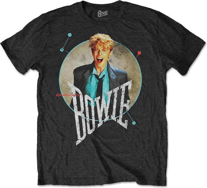 David Bowie - Circle Scream Heren T-shirt - S - Zwart