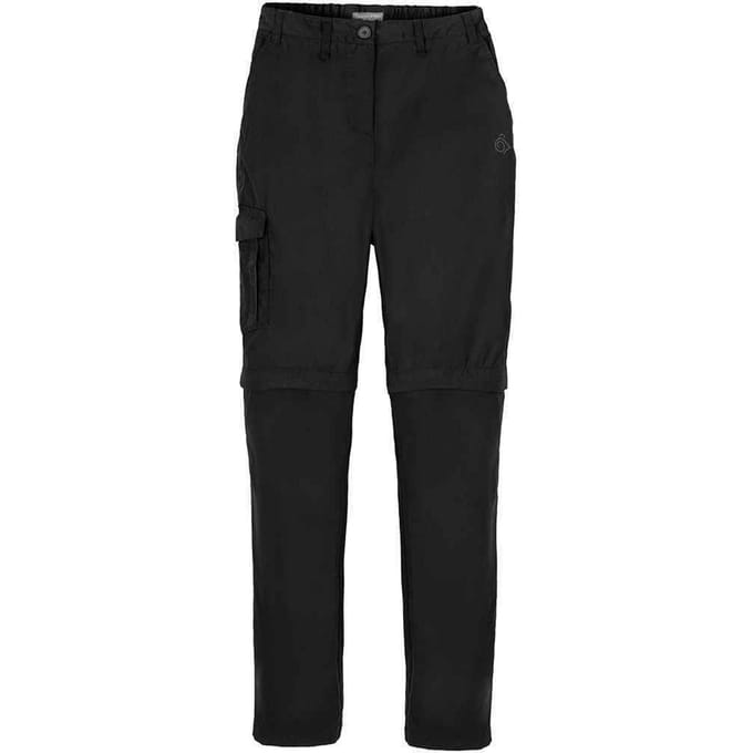 Craghoppers Dames/Dames Expert Kiwi Convertible Cargo Broek (Zwart)