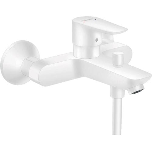 Hansgrohe Talis e Badkraan - met omstel - met koppelingen - thermostaat - mat wit