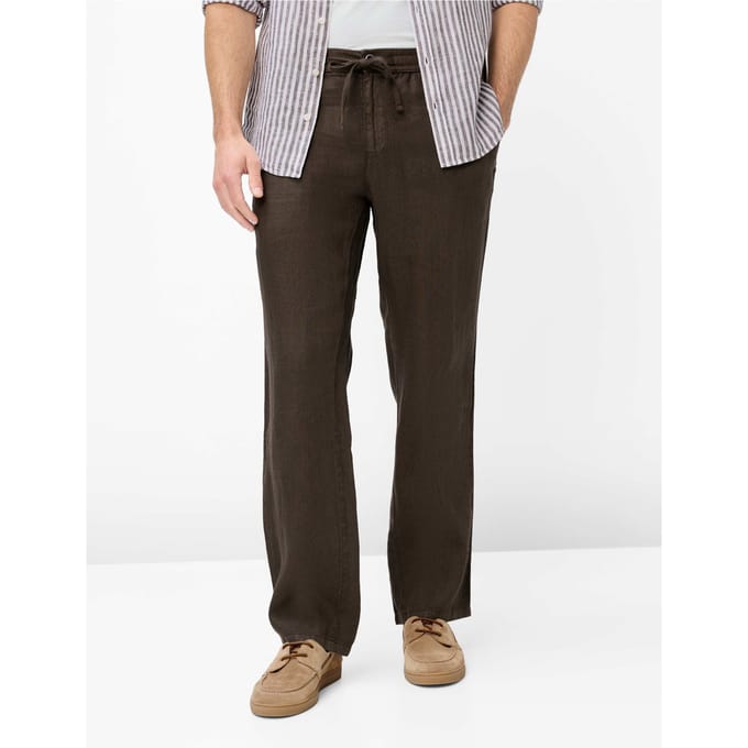 Brax Heren Flatfrontbroek  Style ELIAS CHOCOLATE, donkerbruin, maat 35/32