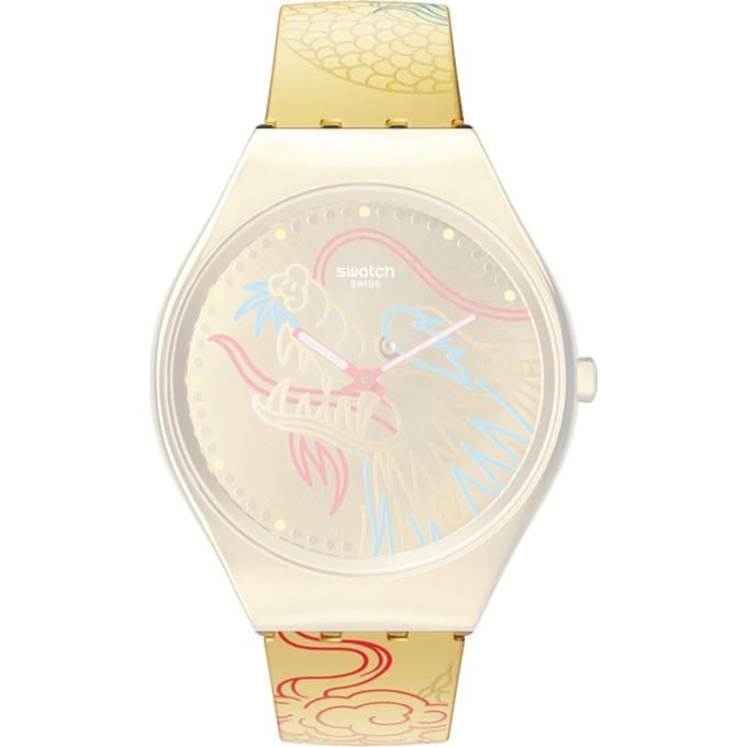 Swatch ASYXZ104 Dragon in gold Horlogeband