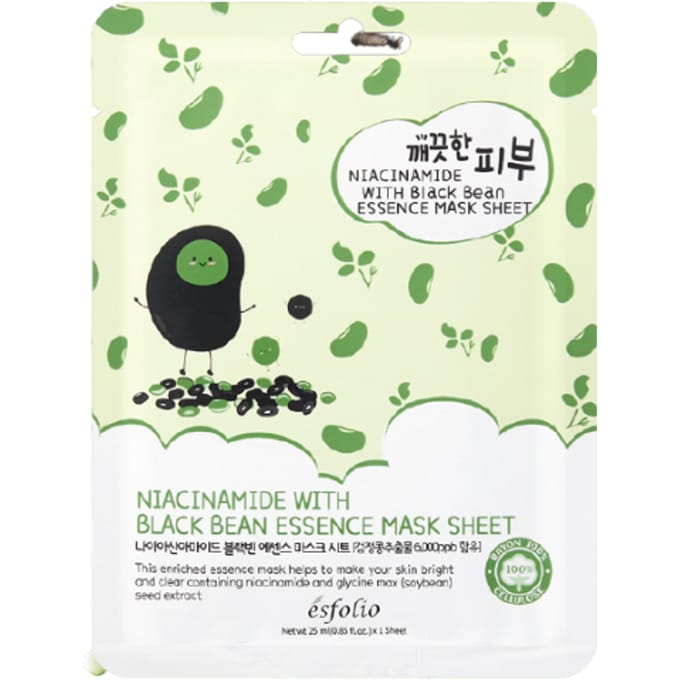 [Deal] esfolio - Pure Skin Essence Mask Sheet - 25ml - Niacinamide Black Bean