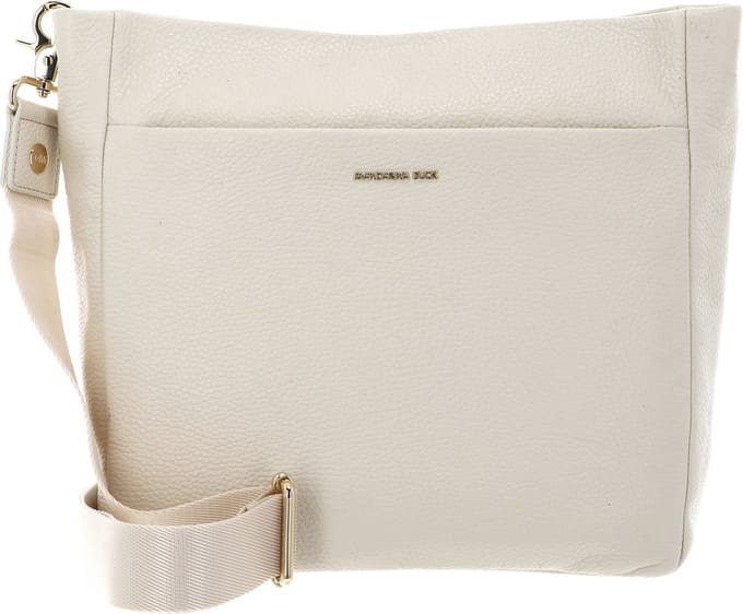 MANDARINA DUCK Leren Schoudertas Mellow Leather Crossover Bag Almond Crème