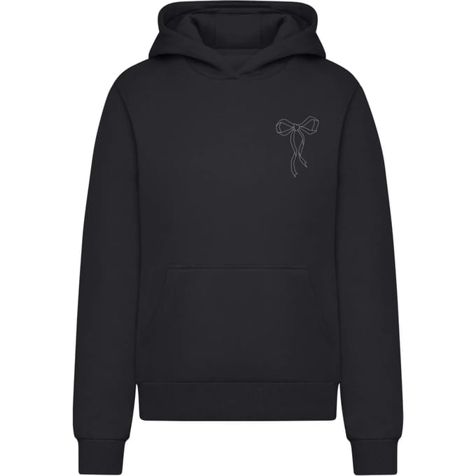 Dames Hoodie Miss Tee Bow Oneliner Fluffy