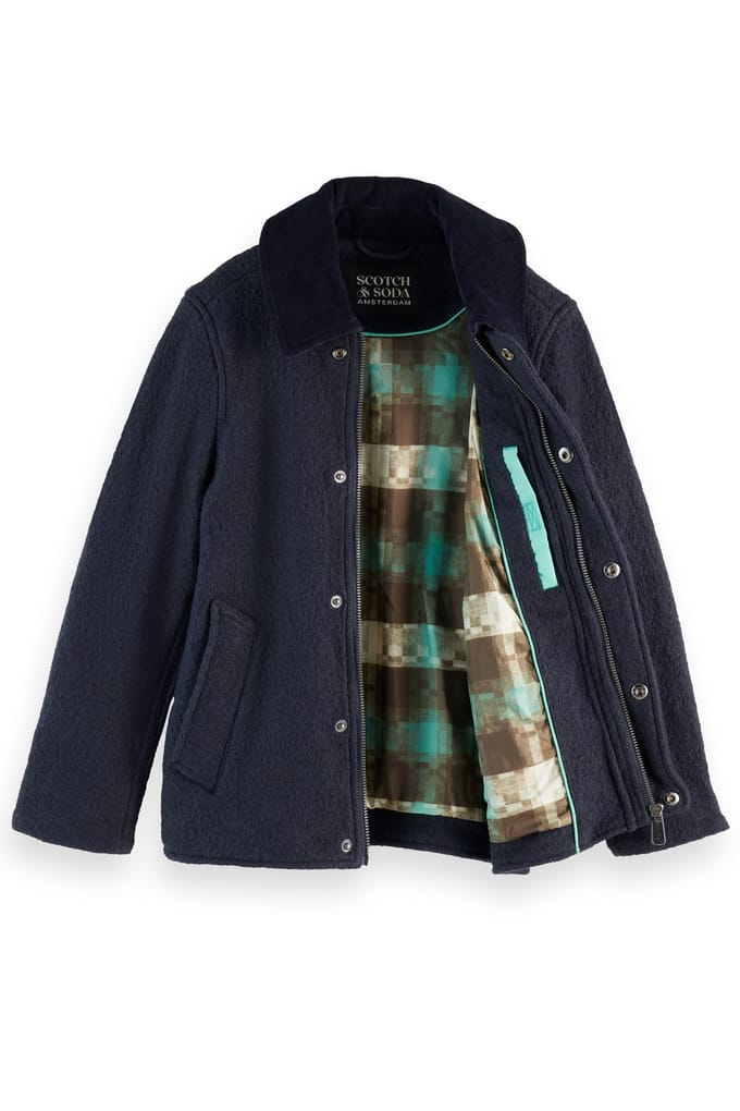 Scotch & Soda Boy Wool-blend Overcoat Sky Captain Größe: 14 | Jacken Outlet | kids