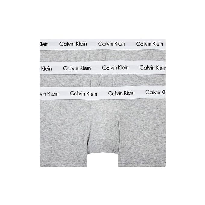 Calvin Klein Logo Low Rise Boxer Briefs 3-pack Heren ondergoed Grijs U2664GKS0 S white