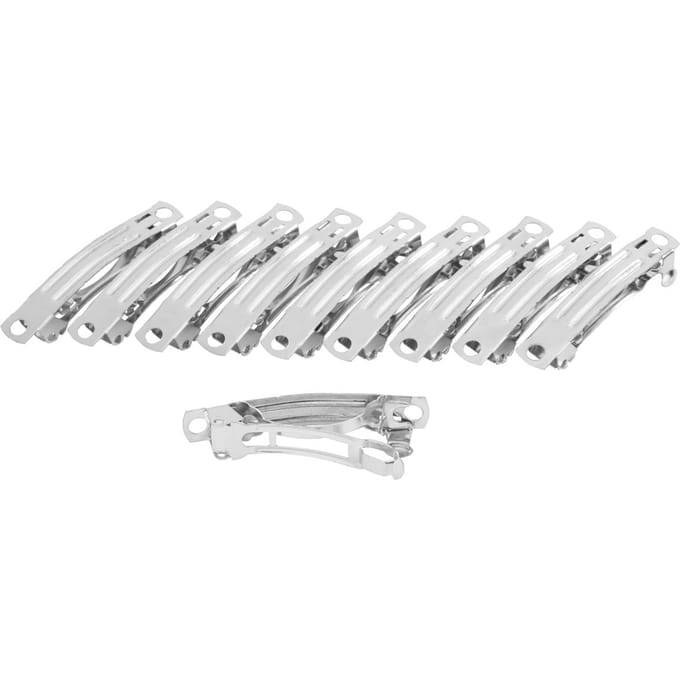 Haarclip DIY - 4cm Zilverkleurig - 30 Stuks