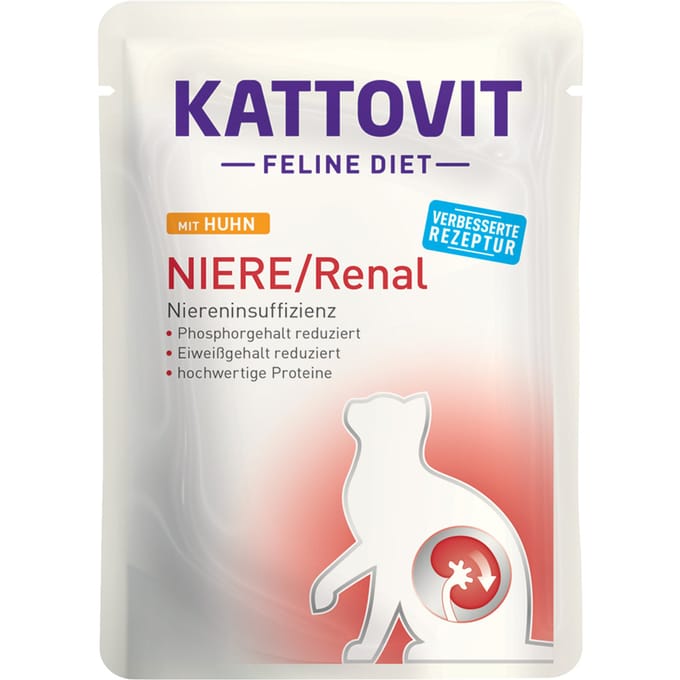 Kattovit - Feline Dieet Pouch Nier/Renal 1x85g - Kip