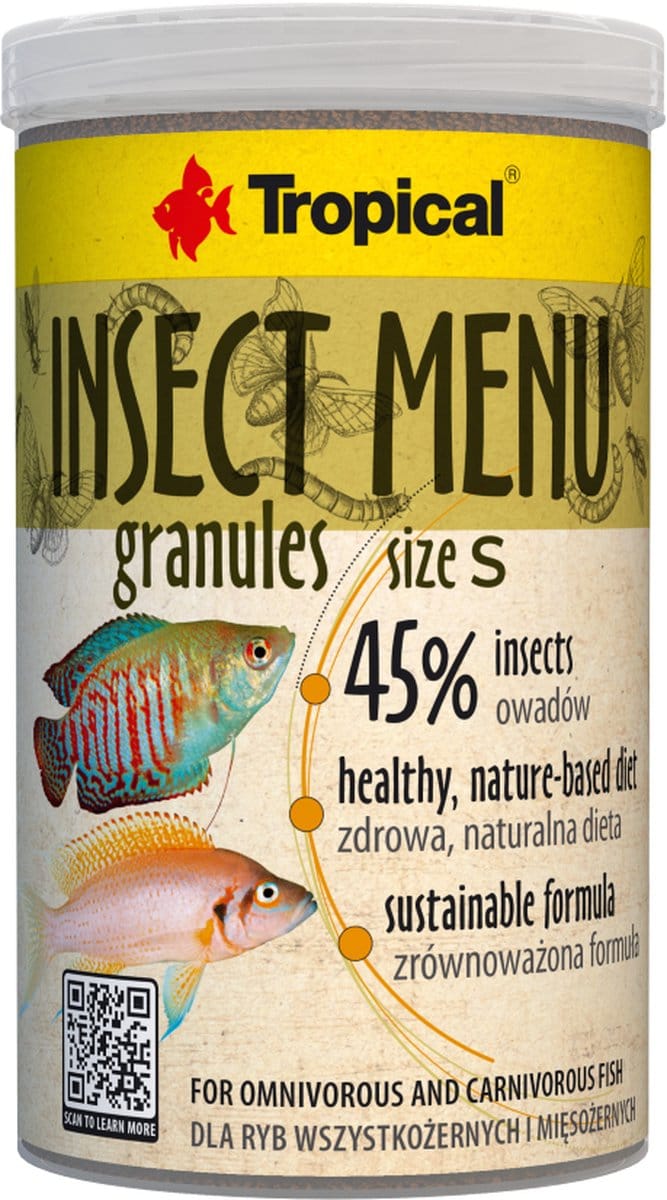 Tropical Insect Menu Granulaat - 1 Liter - Aquarium Visvoer
