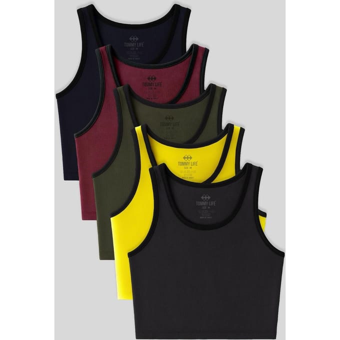 Geribbelde Katoenmix Mouwloze Crop Top