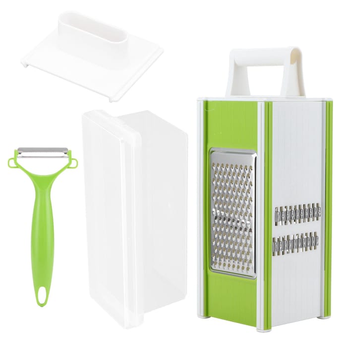 5 In 1 Versnippermachine Multifunctionele Groenteschiller Draagbare Groenterasp voor Keukengebruik white