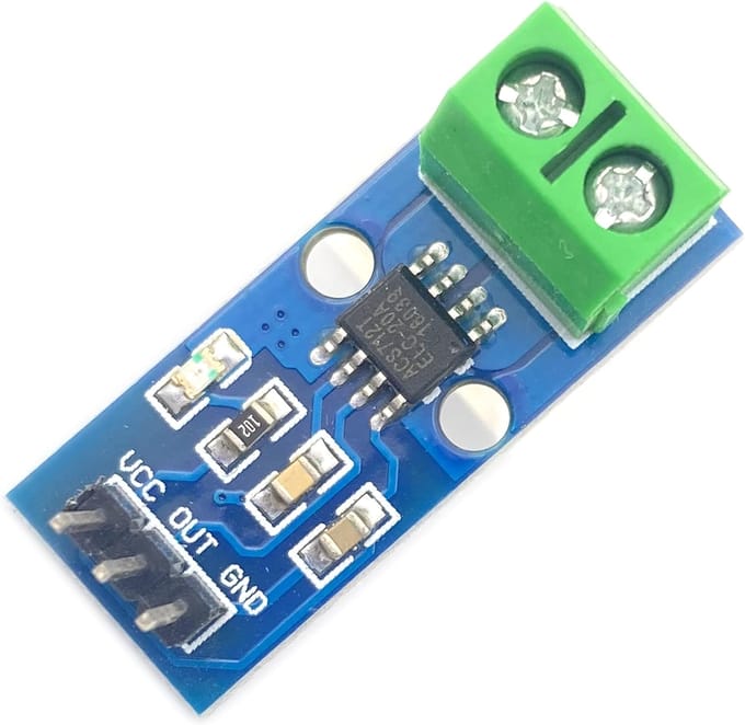 ACS712ELC 30A Stroomsensor Module | Hoge Meetcapaciteit | Arduino Compatibel | Ideaal voor Elektronica en Robotica groen