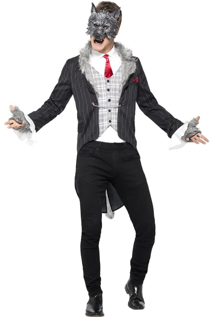 Smiffys Kostuum -M- Deluxe Big Bad Wolf Grijs