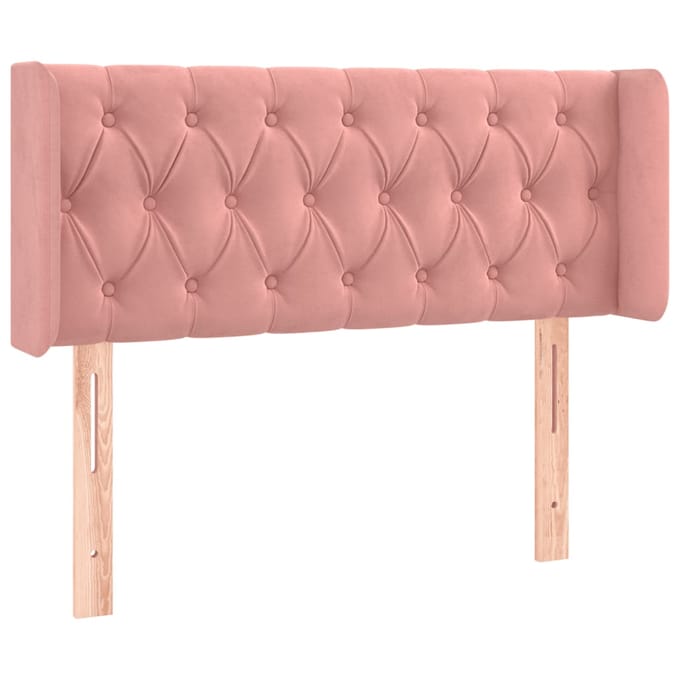 vidaXL - Hoofdbord - LED - 93x16x78/88 - cm - fluweel - roze